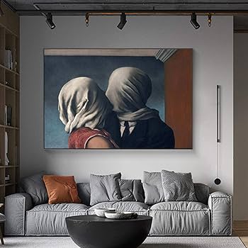 額装済/Les Amants (The Lovers)（ルネ マグリット） 作品解説】ルネ・マグリット「恋人たち」 - Artpedia アート
